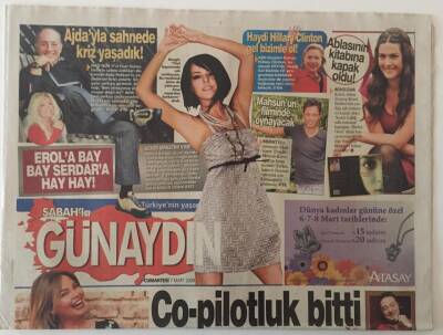 Sabah Gazetesi Günaydın Eki 7 Mart 2009 - Bengü Özel Hayatımda Çok Mutluyum Diyor , Melike Öcalan İle Söyleşi , Tekin Akmansoy Jübilesini Yapıyor GZ28118 - 1