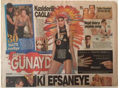 Sabah Gazetesi Günaydın Eki 7 Mayıs 2008 - İki Efsaneye Emek Ödülü Tarık Akan - Kadir İnanır GZ28556 - 1