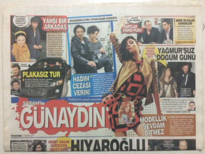 Sabah Gazetesi Günaydın Eki 7 Nisan 2011 - Fikret Hakan,Hıyaroğlu Hıyarlar Sizi GZ27314 - 1