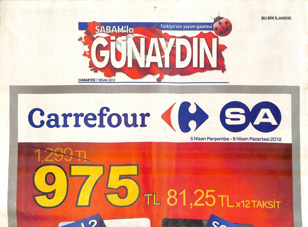 Sabah Gazetesi Günaydın Eki 7 Nisan 2012 - Tanju Okan'ın En İyi Şarkıları GZ159827 - 1