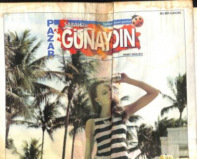 Sabah Gazetesi Günaydın Eki 7 Nisan 2013 - Bülent Ersoyun Bornozla Gece Yarısı Çorbası GZ105157 - 1