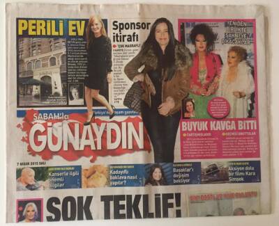 Sabah Gazetesi Günaydın Eki 7 Nisan 2015 - Gökhan Özen Uçağı Stüdyoya Çevirdi GZ31286 - 1