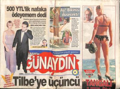 Sabah Gazetesi Günaydın Eki 7 Temmuz 2006 - Gülben Ergen Yalnızlıka Klip Çekti - Hakan Tankut Aysu Baceoğluna Barışmak İçin Ferrari Almıştı GZ96055 - 1