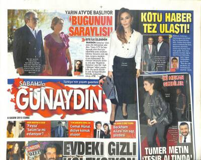 Sabah Gazetesi Günaydın Eki 8 Kasım 2013 - Kenan İmirzalıoğlu , Yatırımını Sanata Yapıyor GZ100482 - 1