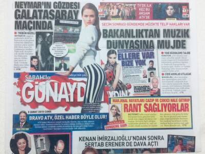 Sabah Gazetesi Günaydın Eki - 8 Şubat 2019 - Kenan İmirzalıoğlundan Sonra Sertap Erenerde Dava Açtı GZ46433 - 2