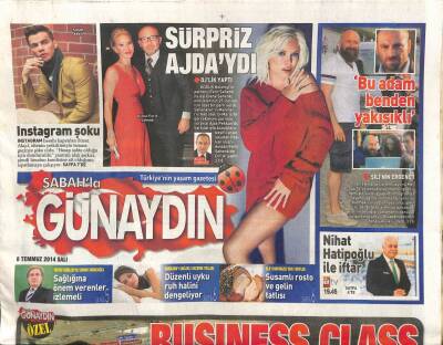 Sabah Gazetesi Günaydın Eki 8 Temmuz 2014 - Orhan Gencebay Sevim Hanıma Hediye Siparişi Verdik Ama Ne Olduğunu Ben de Bilmiyorum GZ105998 - 1