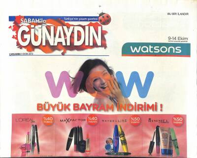 Sabah Gazetesi Günaydın Eki 9 Ekim 2013 - Nuri Bilgeden Güldüren Poz . Ercan Kesal Gelin Nuri Bilge Damat Oldu ! GZ124983 - 1