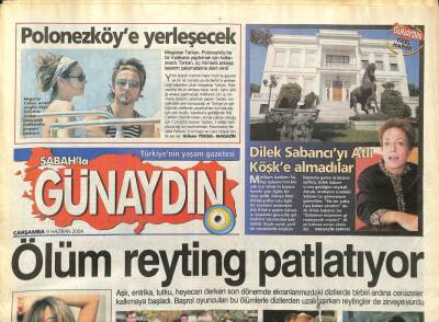 Sabah Gazetesi Günaydın Eki 9 Haziran 2004 - Tarkan Polonezköye Yerleşecek GZ97271 - 1