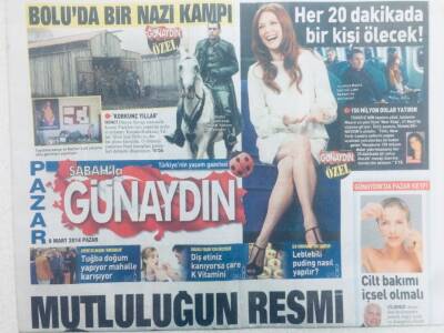 Sabah Gazetesi Günaydın Eki 9 Mart 2014 - Mutluluğun Resmi, Sponsor Hülya GZ40685 - 1