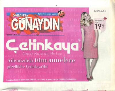 Sabah Gazetesi Günaydın Eki 9 Mayıs 2013 - Mustafa Sandal Ailesine Justin Bieber Torpili GZ98417 - 1