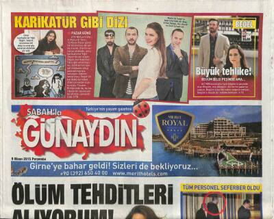 Sabah Gazetesi Günaydın Eki 9 Nisan 2015 - Keremcem Muğlalıyım Gururluyum GZ84843 - 1