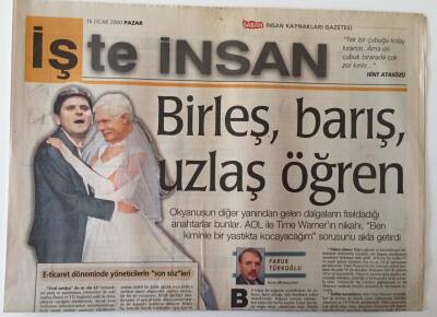 Sabah Gazetesi İnsan Kaynakları Eki 16 Ocak 2000 - Bill Gates Microsoft Yönetim Kurulu Başkanlığını En Yakın Arkadaşına Devretti .Acaba Gerçekten Öyle mi ? - GZ18603 - 1
