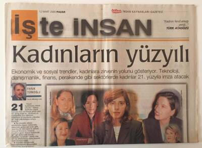 Sabah Gazetesi İşte İnsan Eki 12 Mart 2000 - Kadınların Yüzyılı GZ26492 - 1