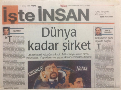 Sabah Gazetesi İşte İnsan Eki - 14 Kasım 1999 - Dünya Kadar Şirket GZ24478 - 1