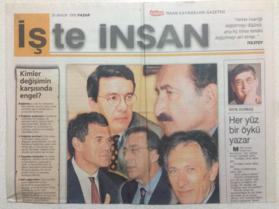 Sabah Gazetesi İşte İnsan Eki - 26 Aralık 1999 - Değişmeyen Kaybedecek GZ24479 - 1