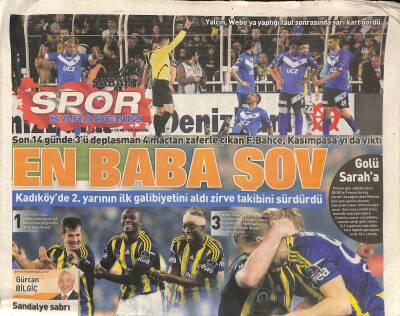 Sabah Gazetesi Karadeniz Spor Eki 25 Şubat 2013 - Kadıköyde 2.Yarının İlk Galibiyetini Aldı Zirve Takibini Sürdürdü * En Baba Şov GZ116826 - 1