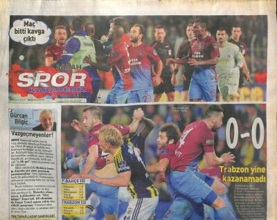 Sabah Gazetesi Karadeniz Spor Eki 7 Ekim 2013 - Trabzon Yine Kazanamadı - Trabzonun Gençleri Hazır GZ123385 - 1