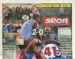Sabah Gazetesi Karadeniz Spor Eki 8 Kasım 2013 - Onur Kıvraka Nazar Değdi GZ100481 - 1