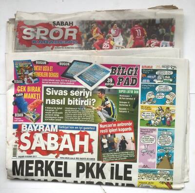 Sabah Gazetesi Karadeniz Ve Pazar Eki İle 6 Kasım 2011 - Merkel PKK İle Savaşa Mecbur GZ7061 - 1