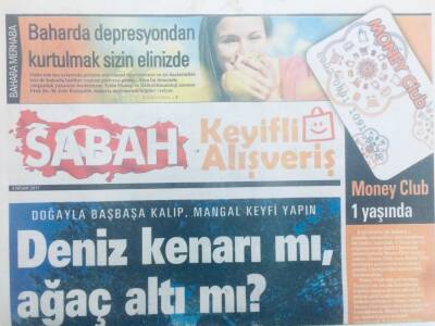 Sabah Gazetesi Keyifli Alış Veriş Eki 3 Nisan 2011 - Baharda Depresyondan Kurtulmak Sizin Elinizde GZ40693 - 1