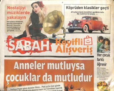 Sabah Gazetesi Keyifli Alışveriş Eki 5 Mayıs 2013 - 60lı Yılların Havalı Otomobilleri Köprüden Geçti GZ105770 - 1