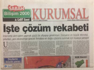 Sabah Gazetesi Kurumsal Eki 6 Eylül 2000 - İşte Çözüm Rekabeti GZ34820 - 1
