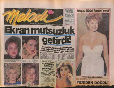 Sabah Gazetesi Melodi Eki 1 Haziran 1989 - Gülgün Feyman,Güler Kazmacı,Ekran Mutsuzluk Getirdi GZ63354 - 2