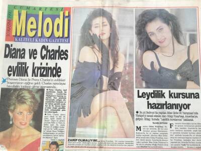 Sabah Gazetesi Melodi Eki 10 Kasım 1990 - Diana Ve Charles Evlilik Krizinde -İşte Bu Yılın Gelinlikleri GZ36345 - 1