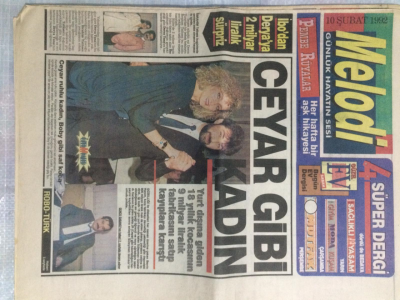 Sabah Gazetesi Melodi Eki 10 Şubat 1992 - İbodan Deryaya 2 Milyar Liralık Sürpriz - GZ21404 - 1