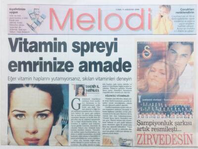 Sabah Gazetesi Melodi Eki 11 Ağustos 2000 - Vitaminler Hakkında Bilmeniz Gerekenler GZ41833 - 1