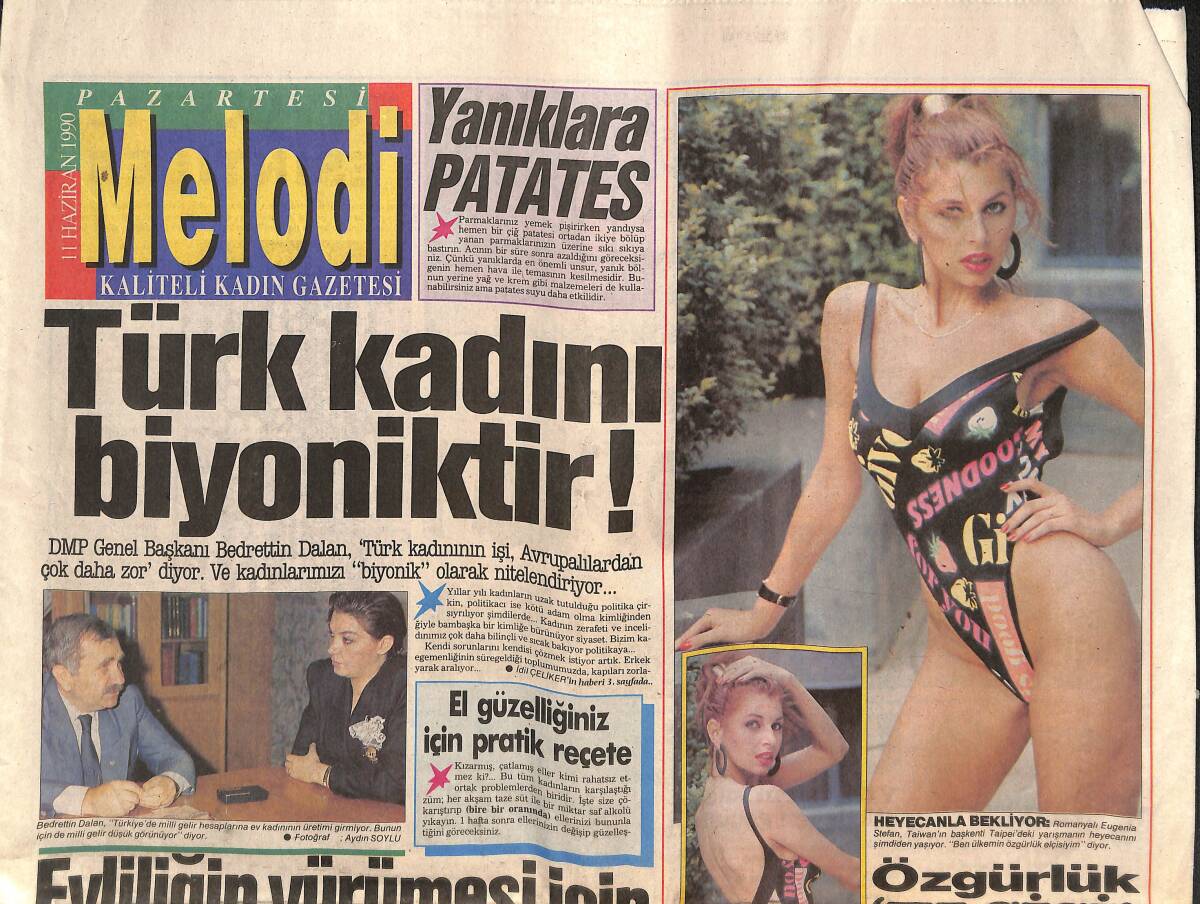 Sabah Gazetesi Melodi Eki 11 Haziran 1990 - TRT , Bayramda Rekor Kıracak - Meksika Tipi Takılar GZ138126 - 1