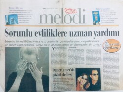 Sabah Gazetesi Melodi Eki 12 Ağustos 1997 - Sorunlu Evliliklere Uzman Yardımı GZ43286 - 2