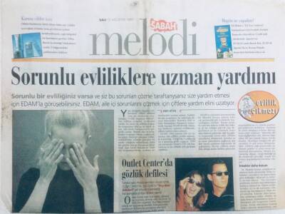 Sabah Gazetesi Melodi Eki 12 Ağustos 1997 - Sorunlu Evliliklere Uzman Yardımı GZ43286 - 2