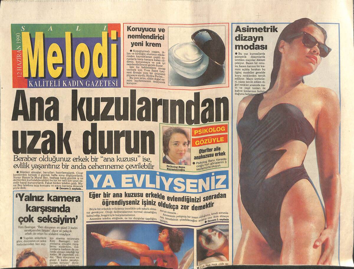 Sabah Gazetesi Melodi Eki 12 Haziran 1990 - Ve Zerrin Özer Şokta ! GZ138125 - 1