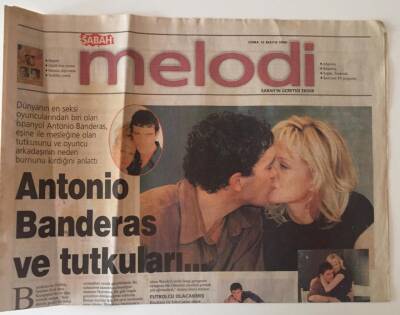 Sabah Gazetesi Melodi Eki 12 Mayıs 2000 - Antonio Banderas Tutkularını Anlattı GZ31427 - 1