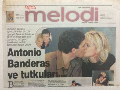 Sabah Gazetesi Melodi Eki 12 Mayıs 2000 - Antonio Banderas Ve Tutkuları GZ34022 - 1