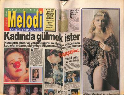 Sabah Gazetesi Melodi Eki 12 Şubat 1990 - Kadında Gülmek İster GZ75395 - 1