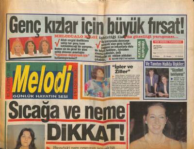 Sabah Gazetesi Melodi Eki 13 Ağustos 1992 - Gençler Nazan Önceli Çok Sevdi . Yeni Çıkardığı Kasetteki Parçalar Gençlerin Dilinden Düşmüyor GZ93829 - 1