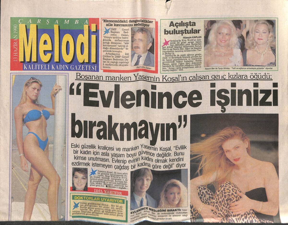 Sabah Gazetesi Melodi Eki 13 Haziran 1990 - Emrah Yunanistan'a Gidiyor GZ142006 - 1