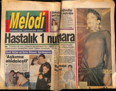 Sabah Gazetesi Melodi Eki 13 Mayıs 1992 - Ümit Aktan,Selin Dilmen Ayrılmıyoruz GZ75294 - 1