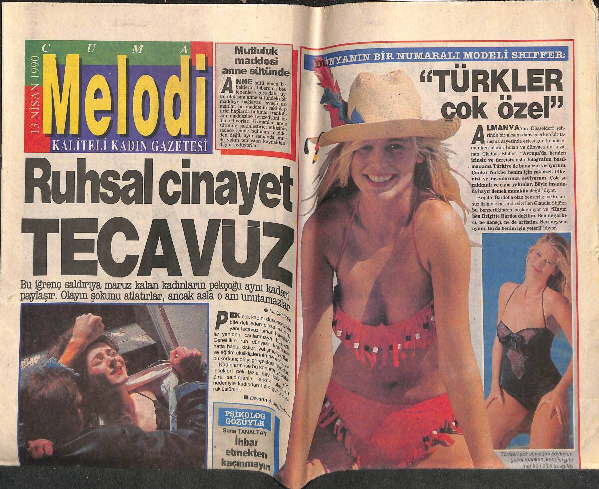 Sabah Gazetesi Melodi Eki 13 Nisan 1990 - Anthony Quinn Pes Etmiyor GZ141683 - 1