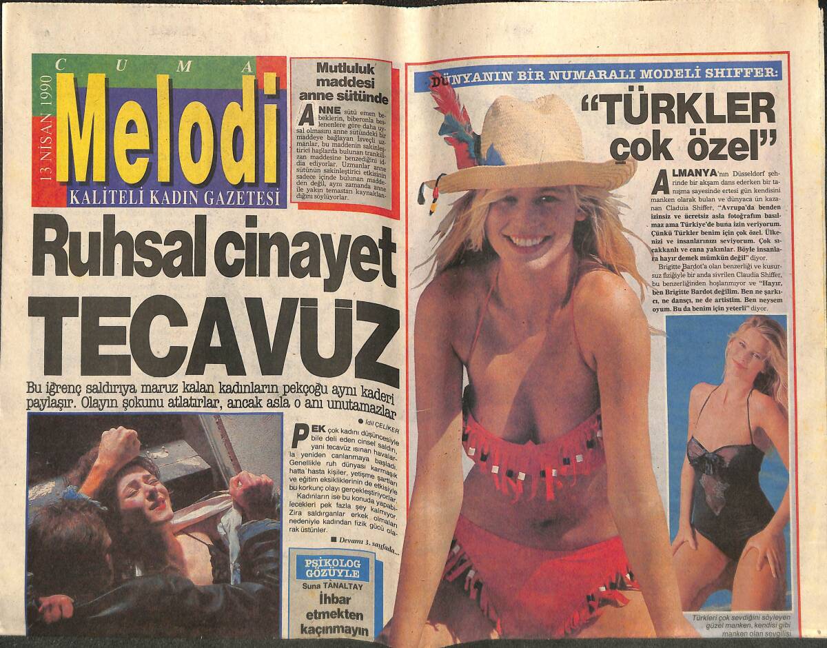 Sabah Gazetesi Melodi Eki 13 Nisan 1990 - Anthony Quinn Pess Etmiyor GZ141981 - 1
