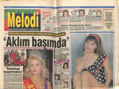 Sabah Gazetesi Melodi Eki 13 Nisan 1991 - Demet Akalın,Aşk İçin Ağlayamam GZ75336 - 1