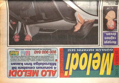 Sabah Gazetesi Melodi Eki 13 Nisan 1992 - Beşiktaşlı Feyyaz Çalım Yemiyor GZ63017 - 1