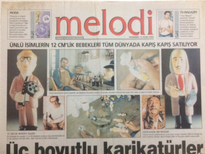 Sabah Gazetesi Melodi Eki 13 Ocak 2000 - Üç Boyutlu Karikatürler GZ24688 - 1
