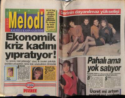Sabah Gazetesi Melodi Eki 13 Şubat 1990 - Ekonomik Kriz Kadını Yıpratıyor GZ75394 - 1