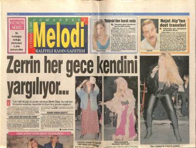 Sabah Gazetesi Melodi Eki 13 Temmuz 1991 - Zerrin Özer Kendini Yargılıyor GZ75358 - 1