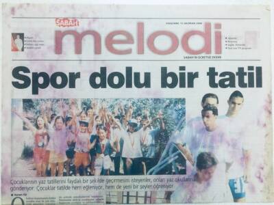 Sabah Gazetesi Melodi Eki 15 Haziran 2000 - Spor Dolu Bir Tatil GZ40959 - 1