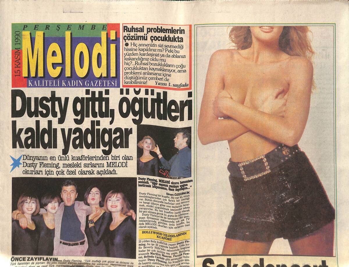 Sabah Gazetesi Melodi Eki 15 Kasım 1990 - Tom Cruise'un Yeni Annesi - TRT'de Eurovision Sıkıntısı GZ138168 - 1