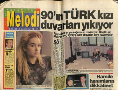 Sabah Gazetesi Melodi Eki 15 Ocak 1990 - Özlem Savaş,Bir Koltuğa Bir Sürü Karpuz Sığdırıyor GZ75416 - 1